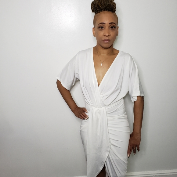 White Bodycon Dress - Picture 1 of 2